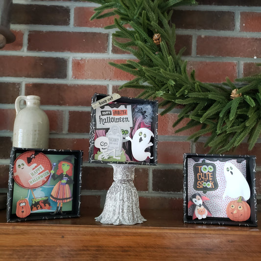 Halloween Shadow Box "Keep Out - haunted Halloween"