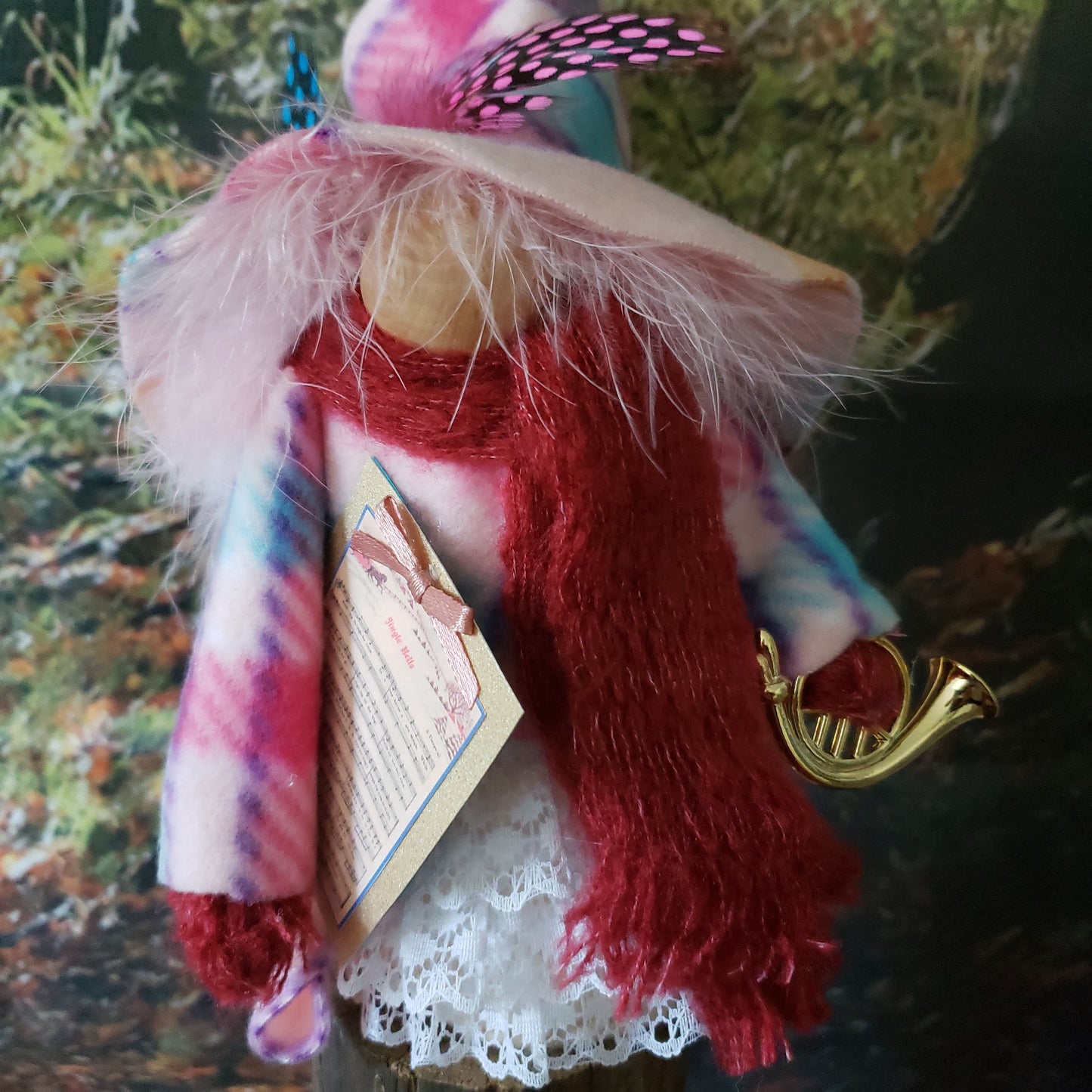 "The Caroler" Gnome with Brass Wind Instrument