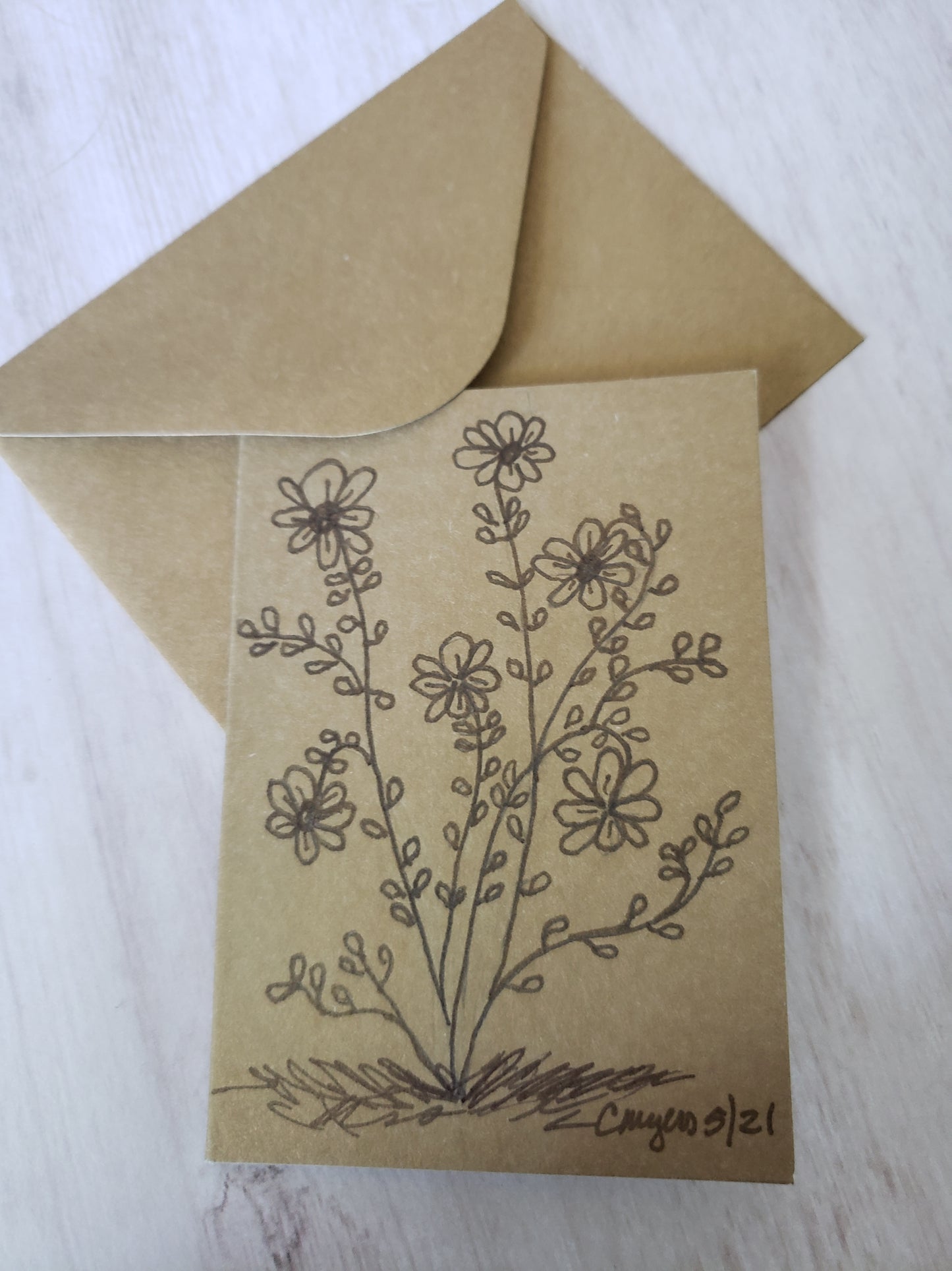 Miniature Note Cards - Daisies