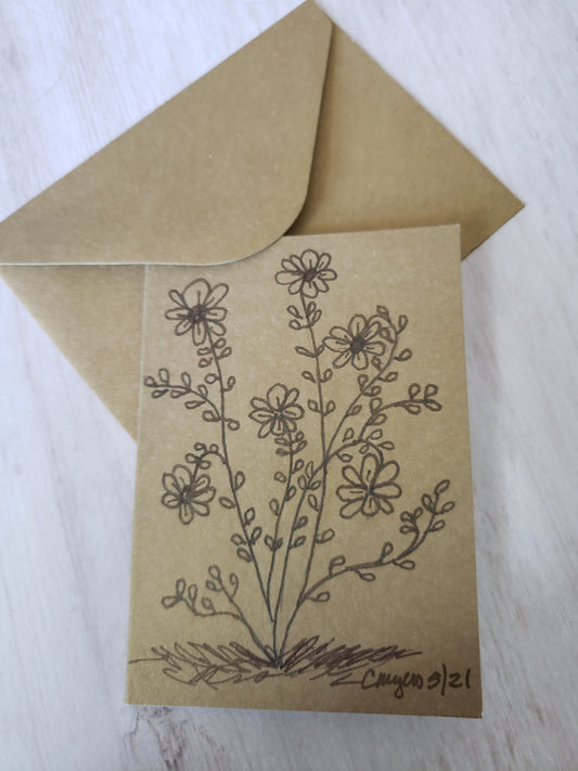 Miniature Note Cards - Daisies