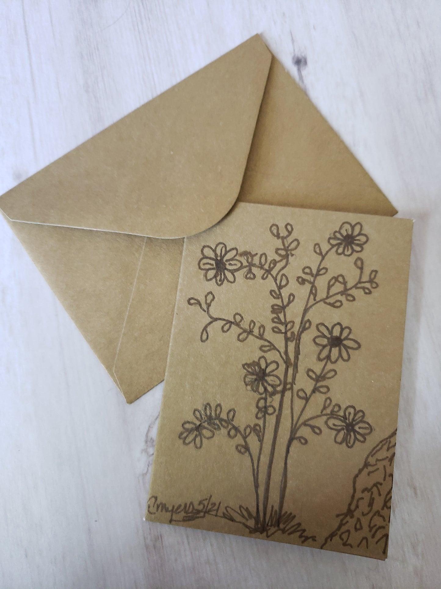 Miniature Note Cards - Daisies
