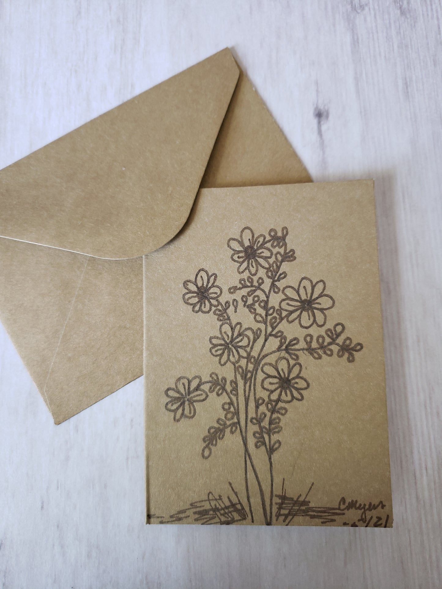 Miniature Note Cards - Daisies