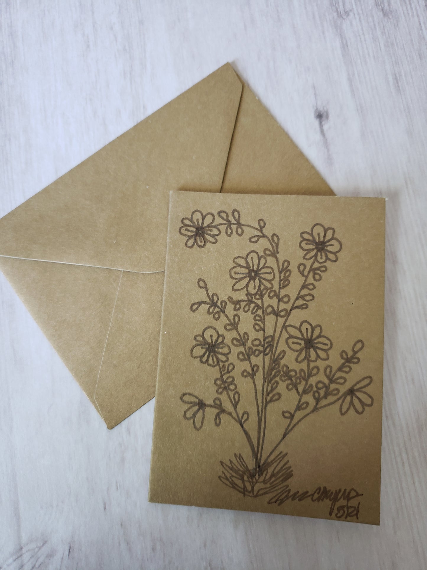 Miniature Note Cards - Daisies