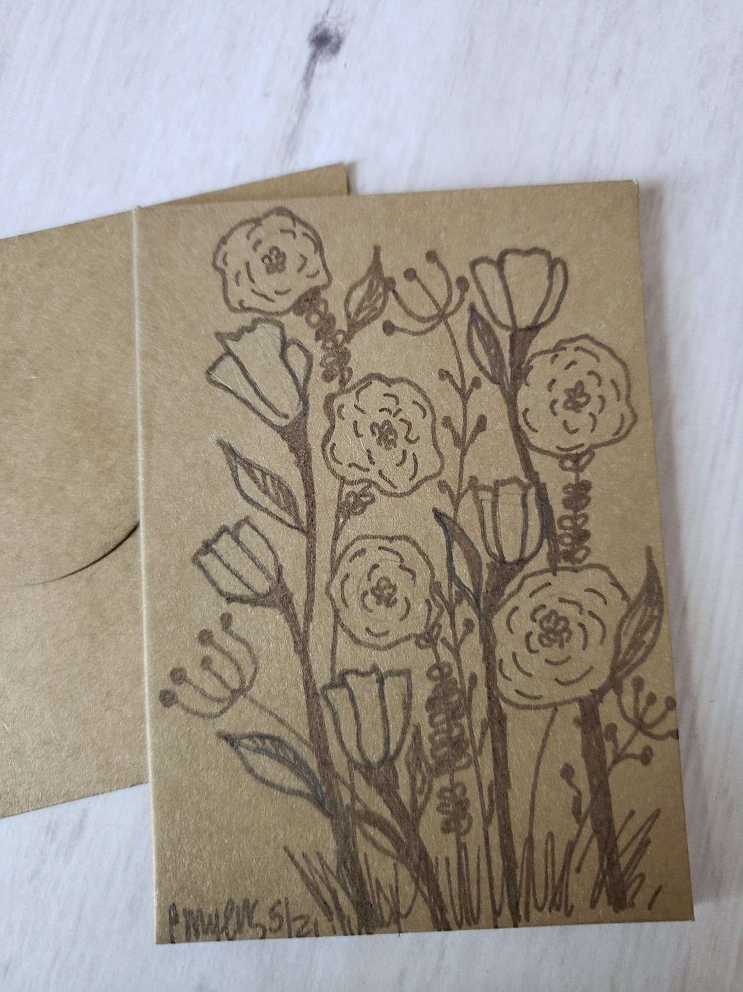 Miniature Note cards- Tea Cups and Roses