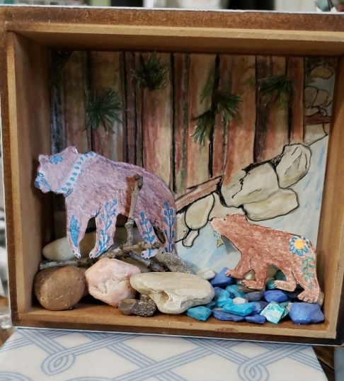 Bear and her Cub look-n-see Story Box – Miniature Details