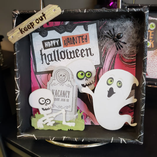 Halloween Shadow Box "Keep Out - haunted Halloween"