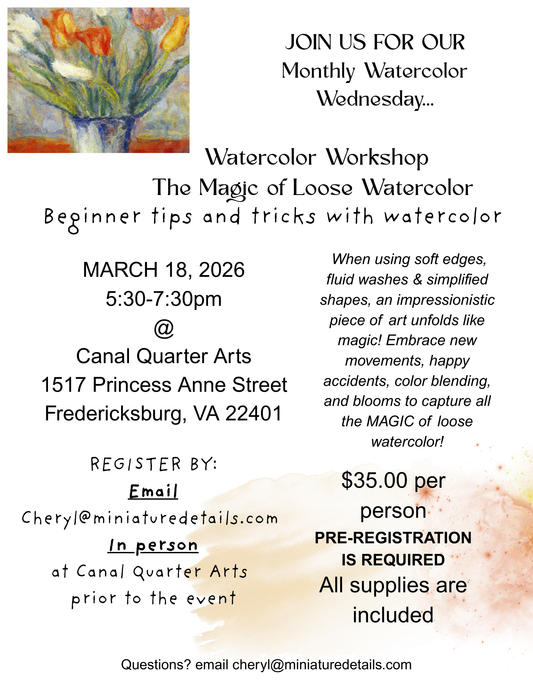 Monthly Watercolor Wednesday Workshop - The Magic of Loose Watercolors
