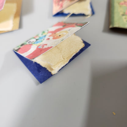 Miniature Holiday Handmade book ornament/tags (Set of 10 books)