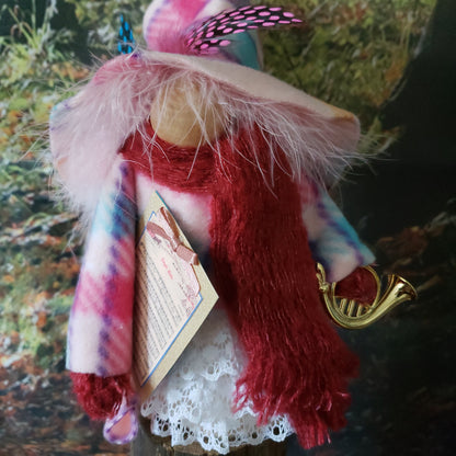 "The Caroler" Gnome with Brass Wind Instrument