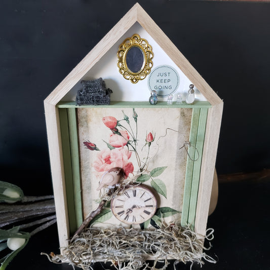 "Just Keep Going" Inspirational Shadow Box