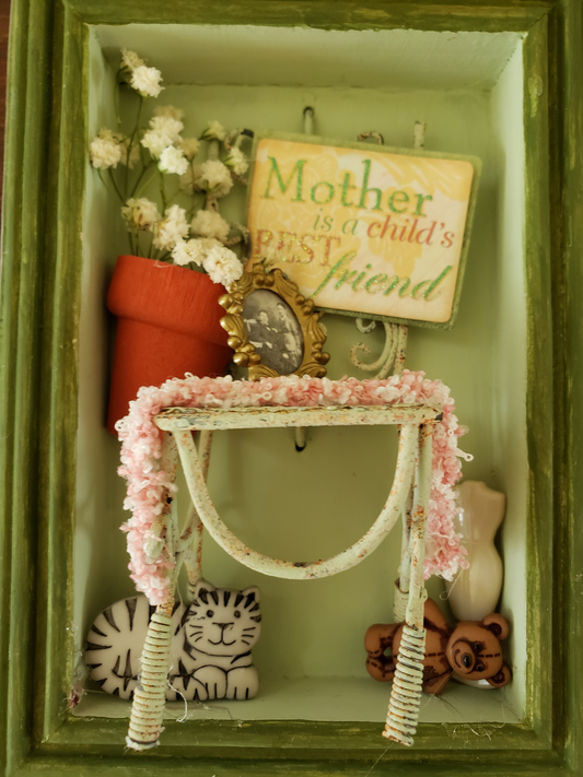 "Flowers and Memories for Mom" Shadow Box