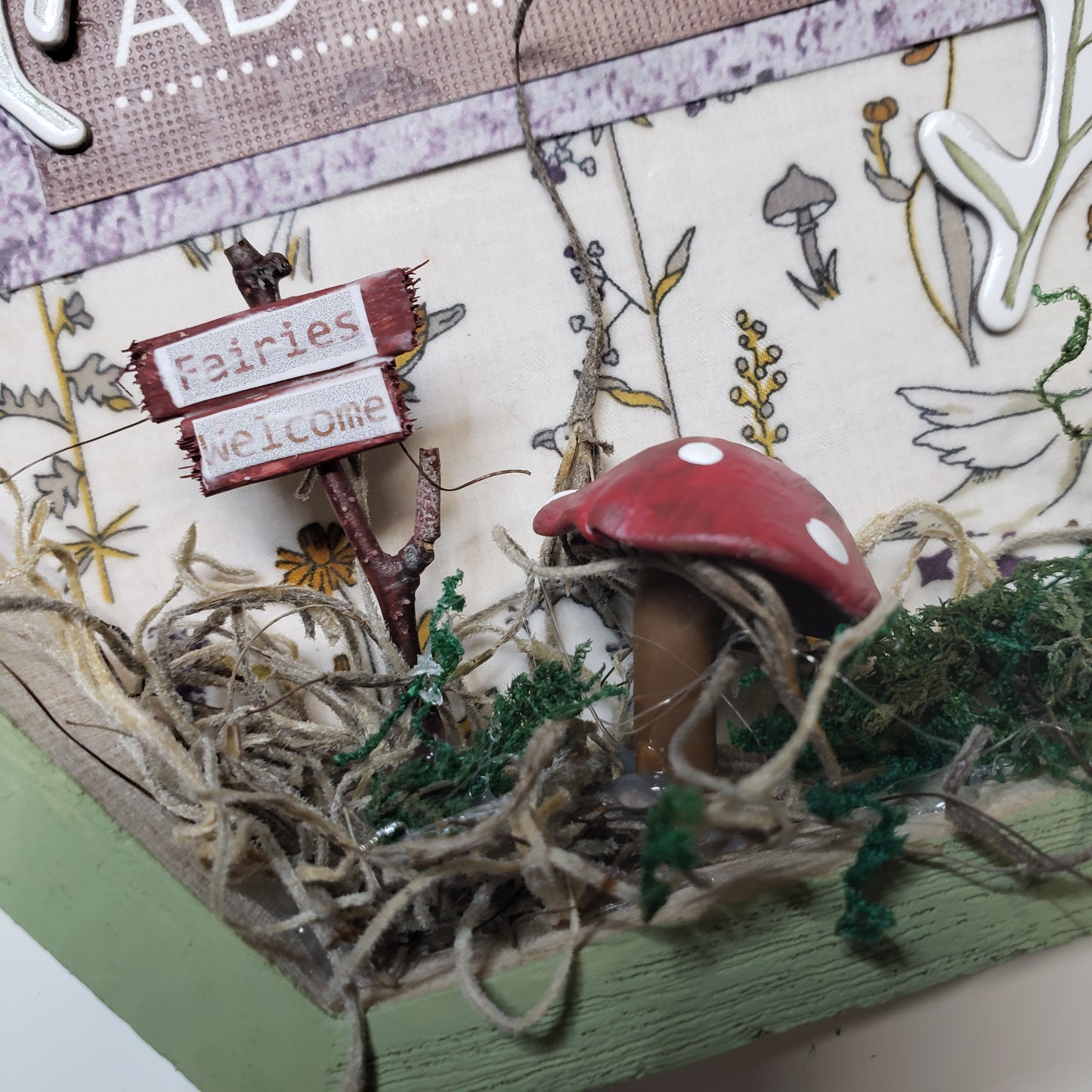 "Adventure Fields" Wooden Floral Shadow Box